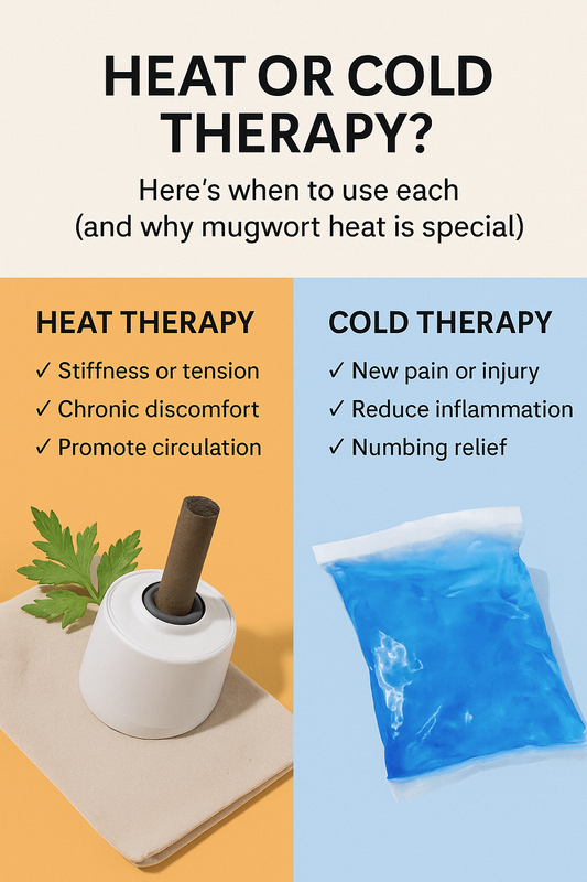 Heat or Cold Therapy? Here’s When to Use Each (And Why Mugwort Heat Is Special)