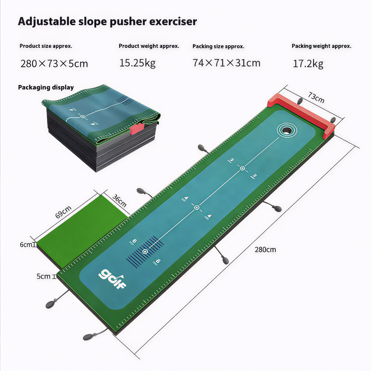 Professional use adjustable Slope Golf Putting Green | Portable Indoor & Outdoor Trainer
