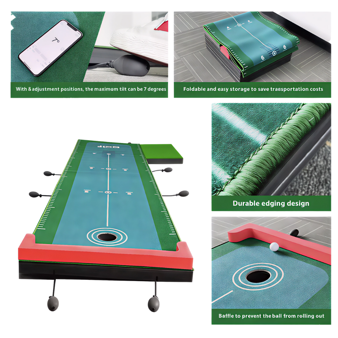 Professional use adjustable Slope Golf Putting Green | Portable Indoor & Outdoor Trainer