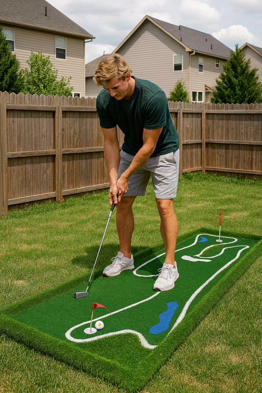 Indoor Mini Putting Green – Portable Golf Practice Mat with Flags & Cups