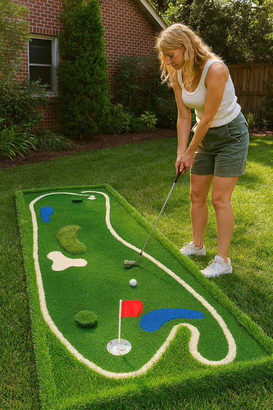 Indoor Mini Putting Green – Portable Golf Practice Mat with Flags & Cups